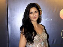 Katrina Kaif in a shiny gold gown for IIFA 2025