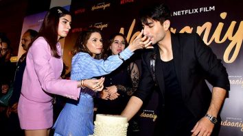 Happy Birthday! Ibrahim Ali Khan cuts cake at Nadaaniyan screening