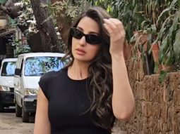 When in doubt black on denim always works ft. Nora Fatehi