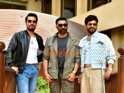 Photos: Sunny Deol, Randeep Hooda and Vineet Kumar Singh snapped promoting their movie Jaat
