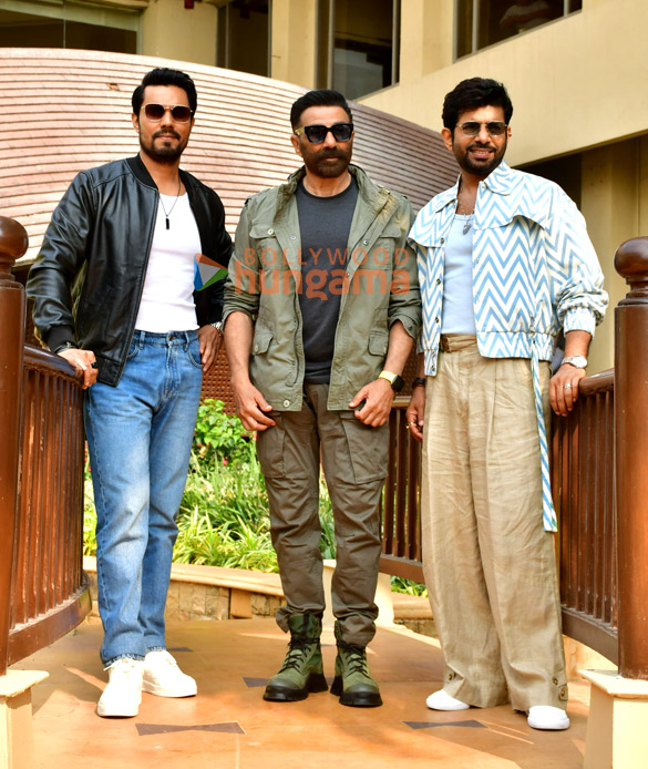 Photos: Sunny Deol, Randeep Hooda and Vineet Kumar Singh snapped promoting their movie Jaat