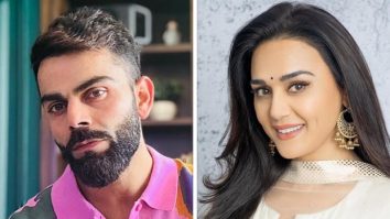 Virat Kohli makes PBKS co-owner and actress Preity Zinta smile as he shows her pictures from his mobile