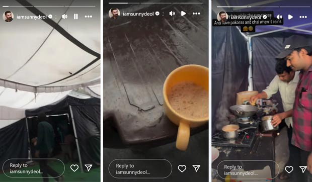 Border 2 BTS: Sunny Deol says, “Make hay while the sun shines” as he enjoys fun rainy day with ‘chai-pakoras’