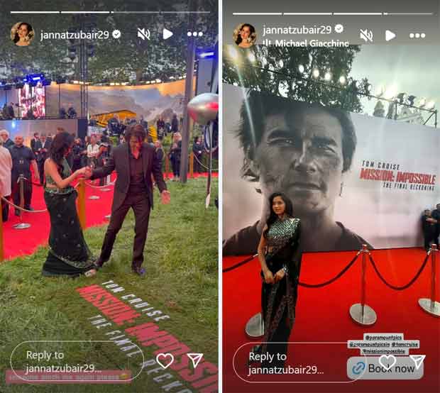 Jannat Zubair praises warm gesture of Tom Cruise at London Red Carpet of Mission Impossible: The Final Reckoning
