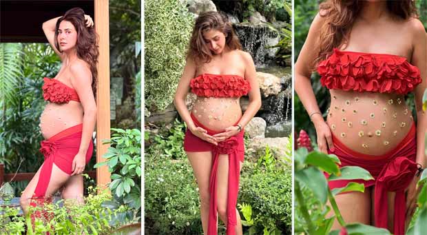 Malvika Raaj channels goddess energy in floral-themed maternity shoot