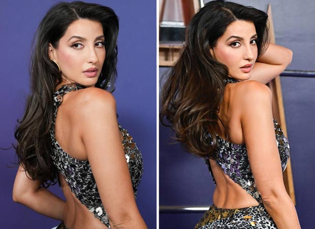 Nora Fatehi serves glamour in leopard-print custom Tom Ford gown at AMAs red carpet