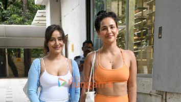 Photos: Neha Sharma and Aisha Sharma snapped outside a gym in Bandra