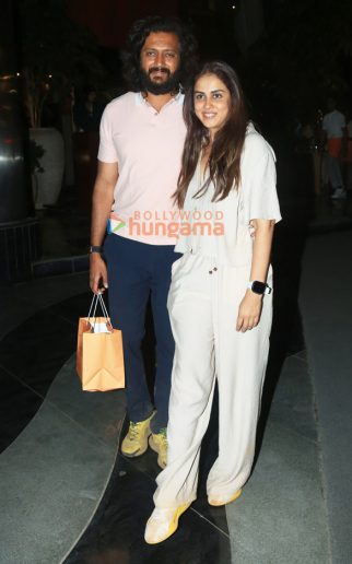 Photos: Riteish Deshmukh, Genelia Deshmukh and Karan Johar snapped at BKC Photos: Riteish Deshmukh, Genelia Deshmukh and Karan Johar snapped at BKC