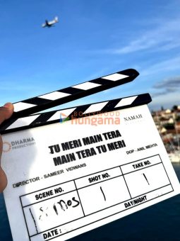 on the sets of the movie Tu Meri Main Tera Main Tera Tu Meri