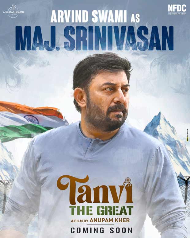 Anupam Kher shares Arvind Swami’s first look as Main Srinivasan from his directorial Tanvi The Nice : Bollywood Information – Bollywood Hungama
