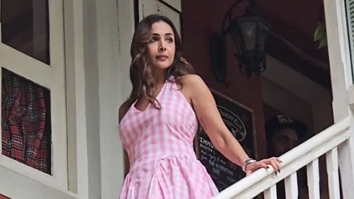 Malaika Arora spotted in a cute pink sundress