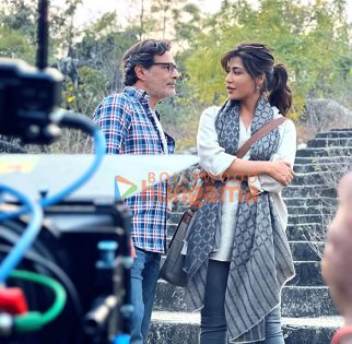 On the sets of the movie parikrama