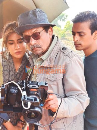 On the sets of the movie parikrama