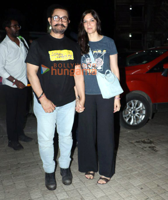 Photos: Aamir Khan, Gauri Spratt and team Sitaare Zameen Par snapped at Juhu PVR Photos: Aamir Khan, Gauri Spratt and team Sitaare Zameen Par snapped at Juhu PVR