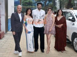Photos: Aditya Roy Kapur, Anupam Kher, Sara Ali Khan, Fatima Sana Shaikh and Neena Gupta snapped promoting their film Metro… In Dino at T-Series office
