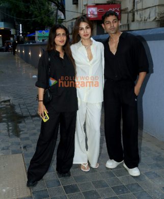 Photos: Fatima Sana Shaikh, Rhea Chakraborty and Showik Chakraborty snapped at Bandra while having street food