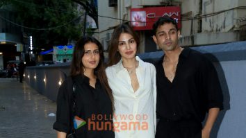 Photos: Fatima Sana Shaikh, Rhea Chakraborty and Showik Chakraborty snapped at Bandra while having street food