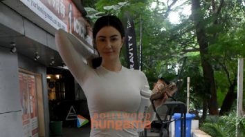 Photos: Giorgia Andriani snapped outside a gym in Bandra