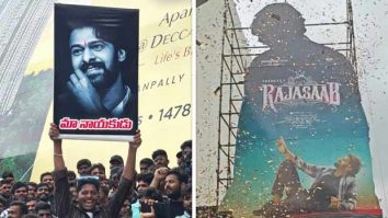 MADNESS in Hyderabad: Prabhas fans go crazy as over 40 feet cut out of The RajaSaab unveiled in a dramatic fashion