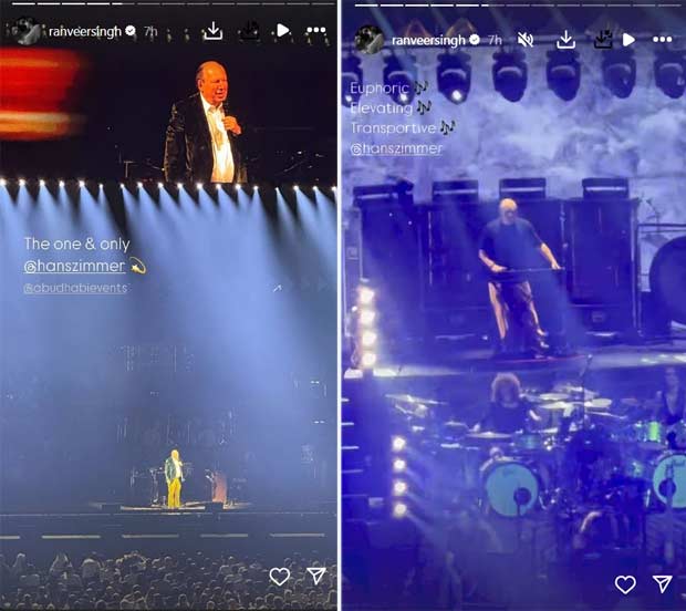 Ranveer Singh attends Hans Zimmer's concert, and meets musical legend: "Euphoric. Elevating. Transportive"