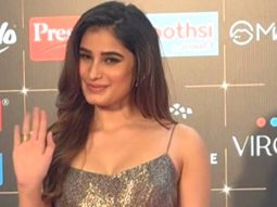 Rasha Thadani wearing shimmer gold dress for Bollywood Hungama’s Style Icon Awards