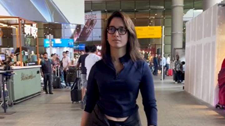 Tamannaah Bhatia greets paps as she gets clicked at the airport