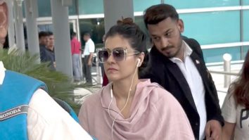 Kajol papped in a comfy pink suit at the airport