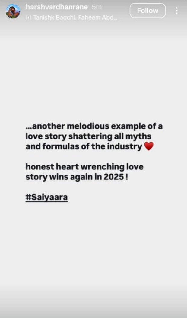 Harshvardhan Rane calls Saiyaara “A melodious example of a love story breaking all myths”