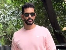 How cute! Angad Bedi in a pink gym fit
