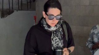 Karisma Kapoor in all black comfy clothes