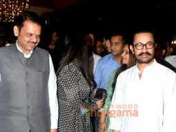 Photos: Aamir Khan, Devendra Fadnavis and Amruta Fadnavis snapped at the special screening of  Sitaare Zameen Par