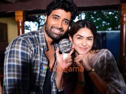 Photos: Mrunal Thakur celebrates pre-birthday on the sets of Dacoit with Adivi Sesh and the rest of the team