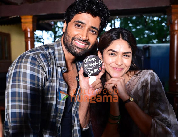 photos mrunal thakur celebrates pre birthday on the sets of dacoit with team 2