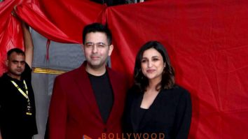 Photos: Parineeti Chopra and Raghav Chadha snapped shooting for a special episode of Netflix’s The Great Indian Kapil Show