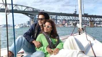 Rajkummar Rao and Patralekhaa set sail across Waitematā Harbour in Auckland; see pics