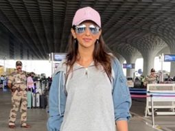 Rakul Preet Singh in a comfy denim sweatshirt set