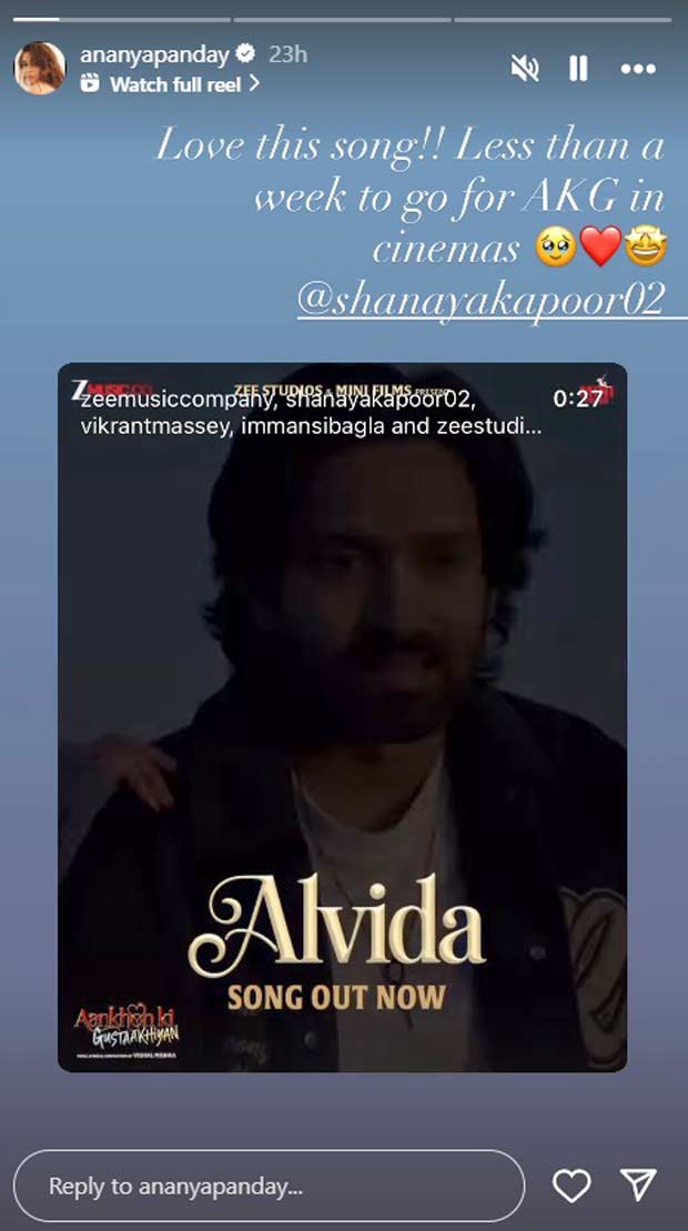 Ananya Panday pens heartfelt note for Shanaya Kapoor ahead of Aankhon Ki Gustaakhiyan release