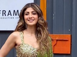 Shilpa Shetty in a sexy green saree