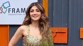 Shilpa Shetty in a sexy green saree