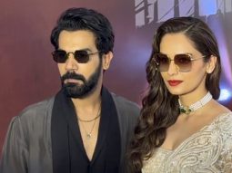 Maalik duo Rajkummar Rao & Manushi Chhillar pose together for media