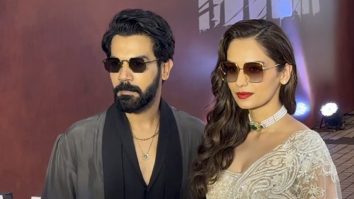 Maalik duo Rajkummar Rao & Manushi Chhillar pose together for media