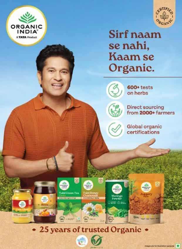 Sachin Tendulkar headlines Organic India's new campaign, encouraging consumers to look beyond "labels"