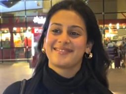 Isha Malviya’s all black airport look