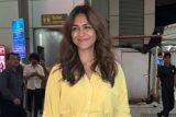 Mrunal Thakur in a cool butter yellow fit