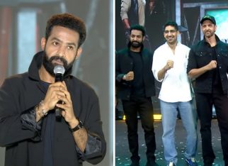 War 2 GRAND event in Hyderabad: Jr NTR remembers Hrithik Roshan’s “BEAUTIFUL hug” on first day of shoot: “I am extremely PROUD to have danced beside you”; adds, “Ayan Mukerji will be remembered for directing one of the GREATEST films of our time”