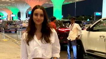 Our Laila aka Triptii Dimri at the airport in her gorgeous blue car