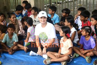 Photos: Dia Mirza joins children to promote a noble cause
