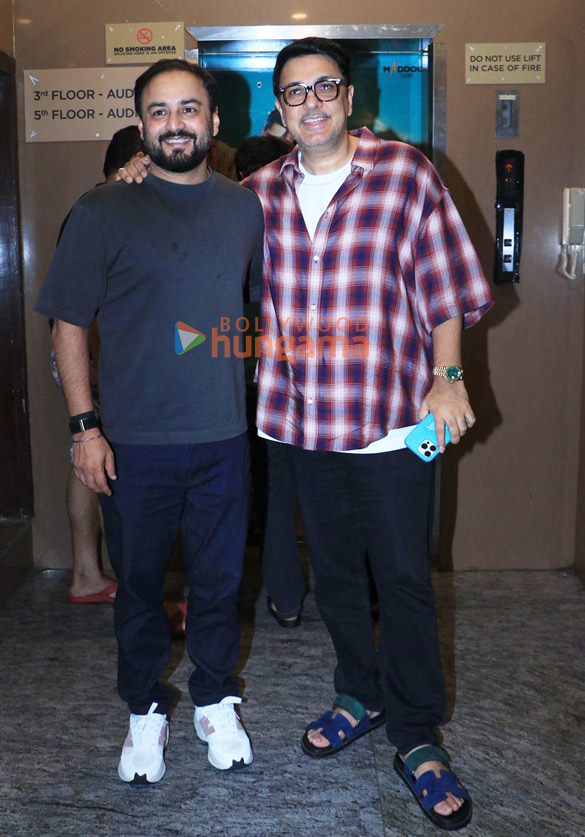 Photos: Dinesh Vijan and Amar Kaushik snapped at PVR, Juhu Photos: Dinesh Vijan and Amar Kaushik snapped at PVR, Juhu