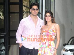 Photos: Janhvi Kapoor and Sidharth Malhotra snapped promoting Param Sundari at Maddock Films’ office