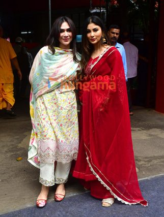 Photos: Mouni Roy and Vanessa Walia snapped at Iskon temple in Juhu